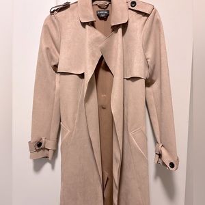 Brand new BEBE camel suede trench jacket